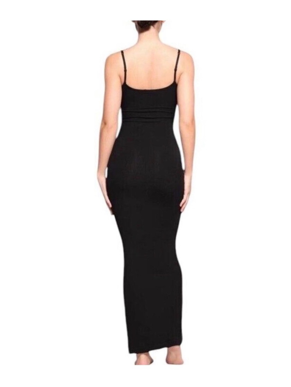 SKIMS Black Spaghetti-Strap Maxi Dress